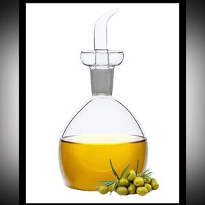 Glass Olive Oil Dispenser with Spout 10oz
